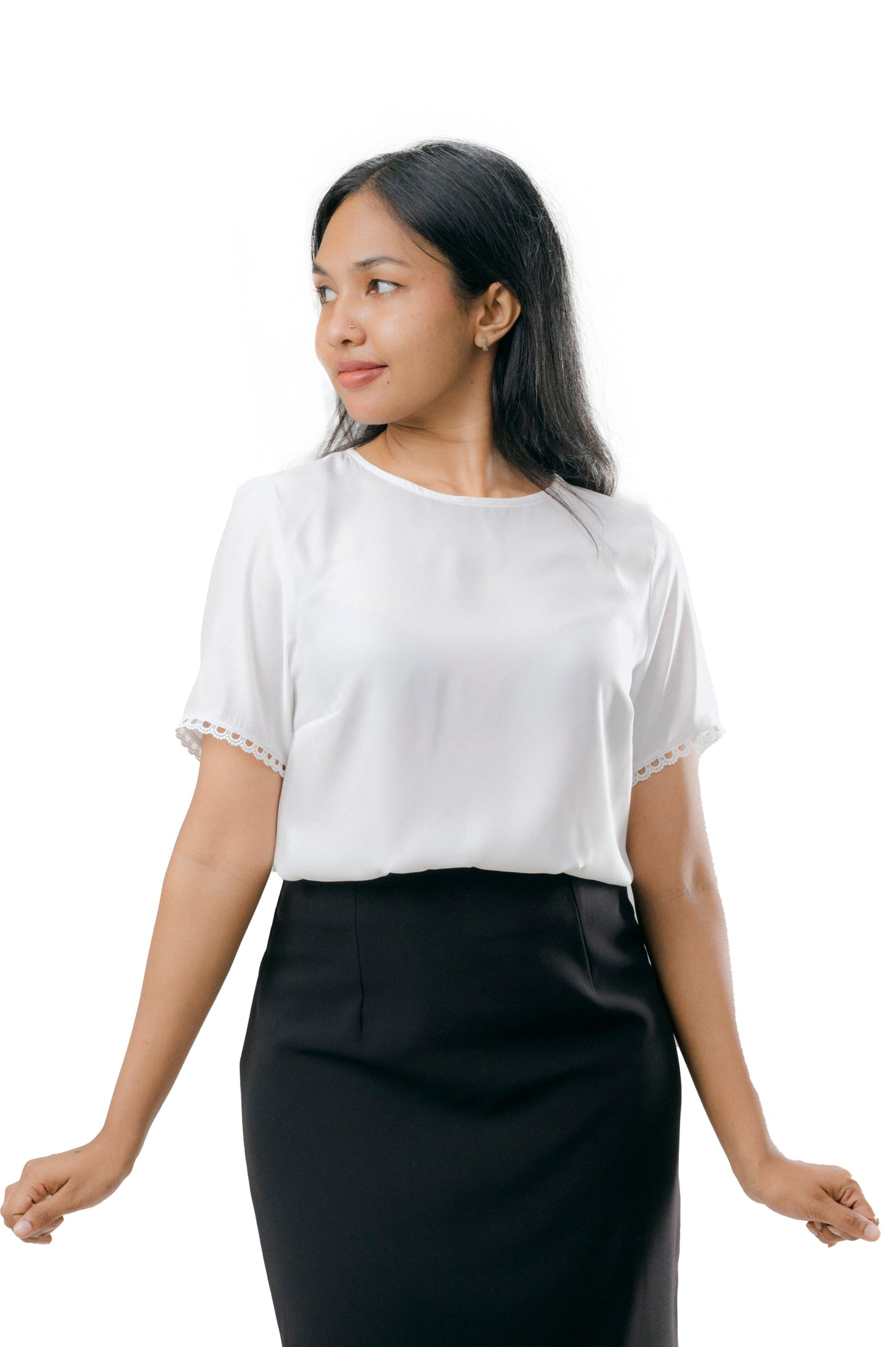 LACE HEM TOP