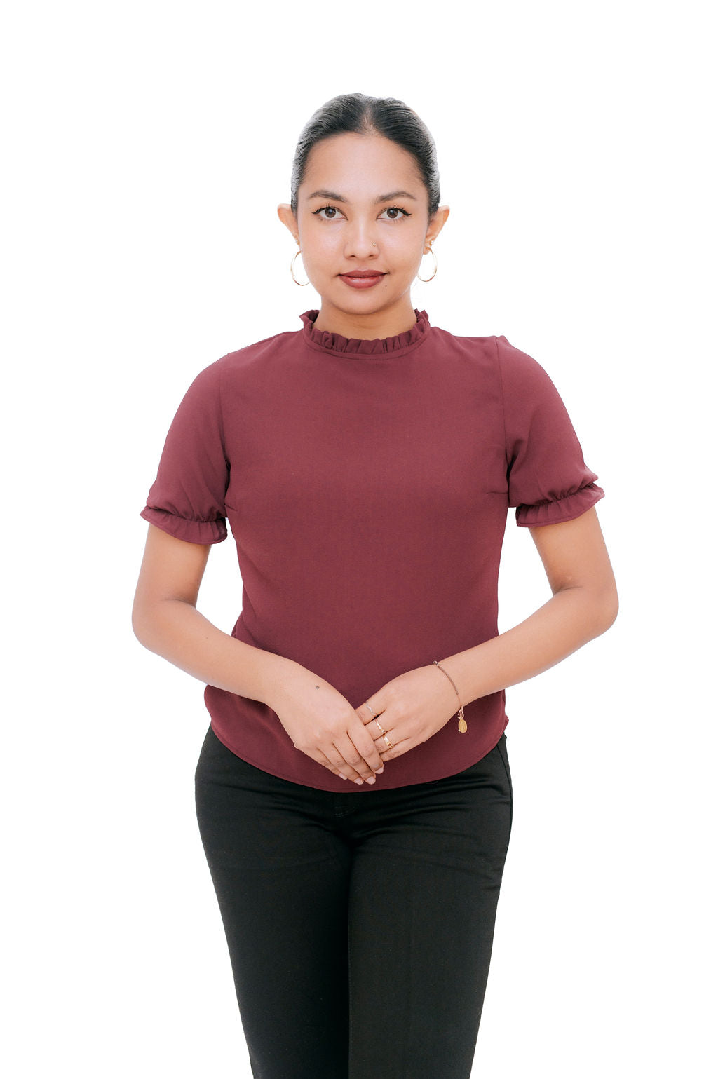 MOCK NECK SOLID TOP