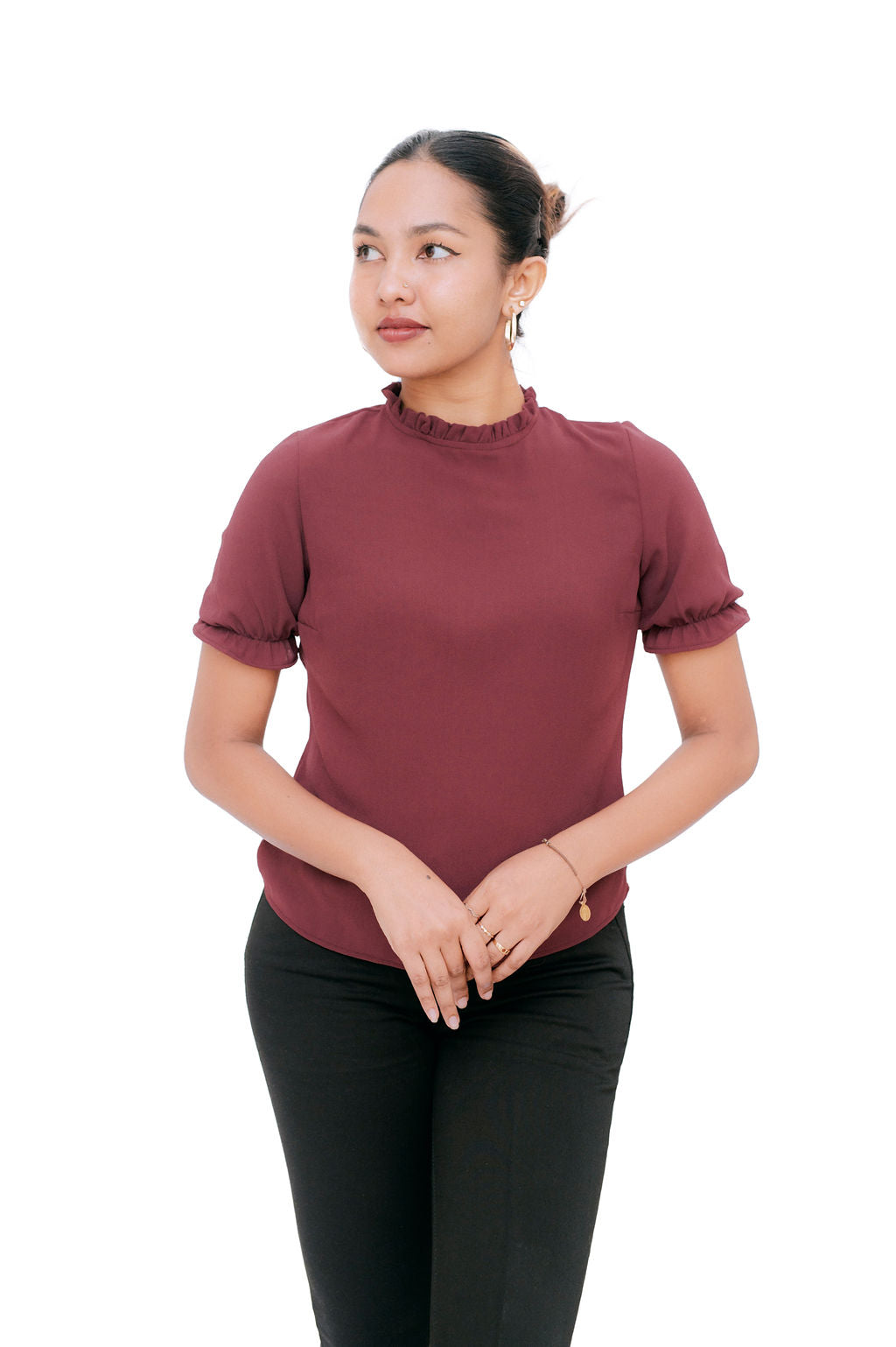 MOCK NECK SOLID TOP