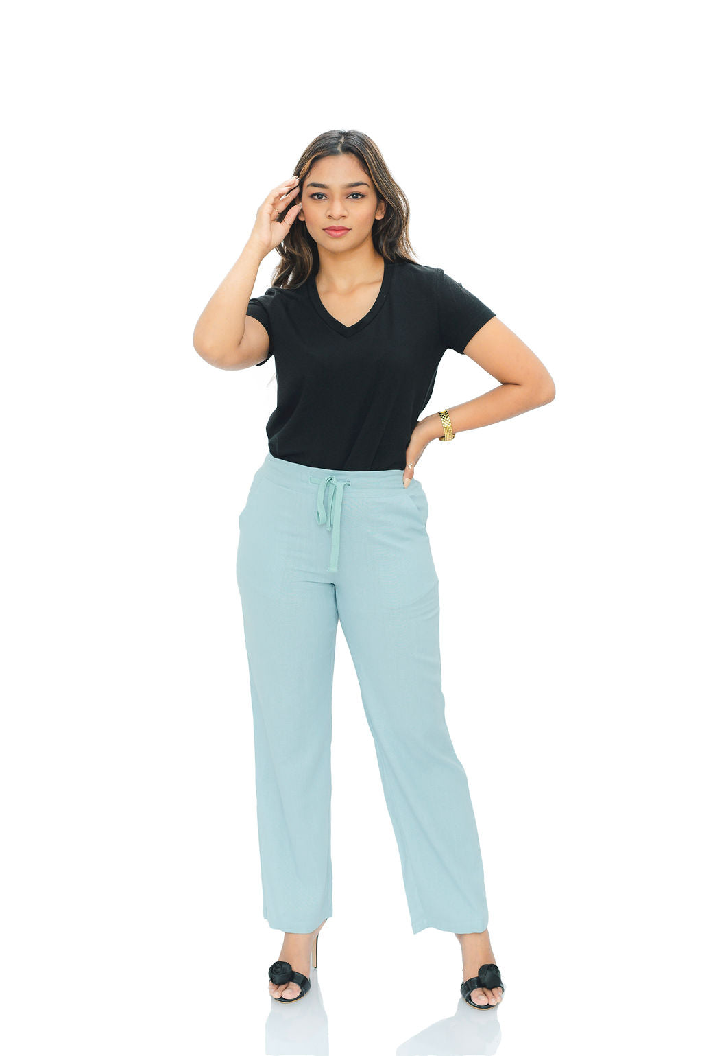 WIDE LEG LINEN PANT